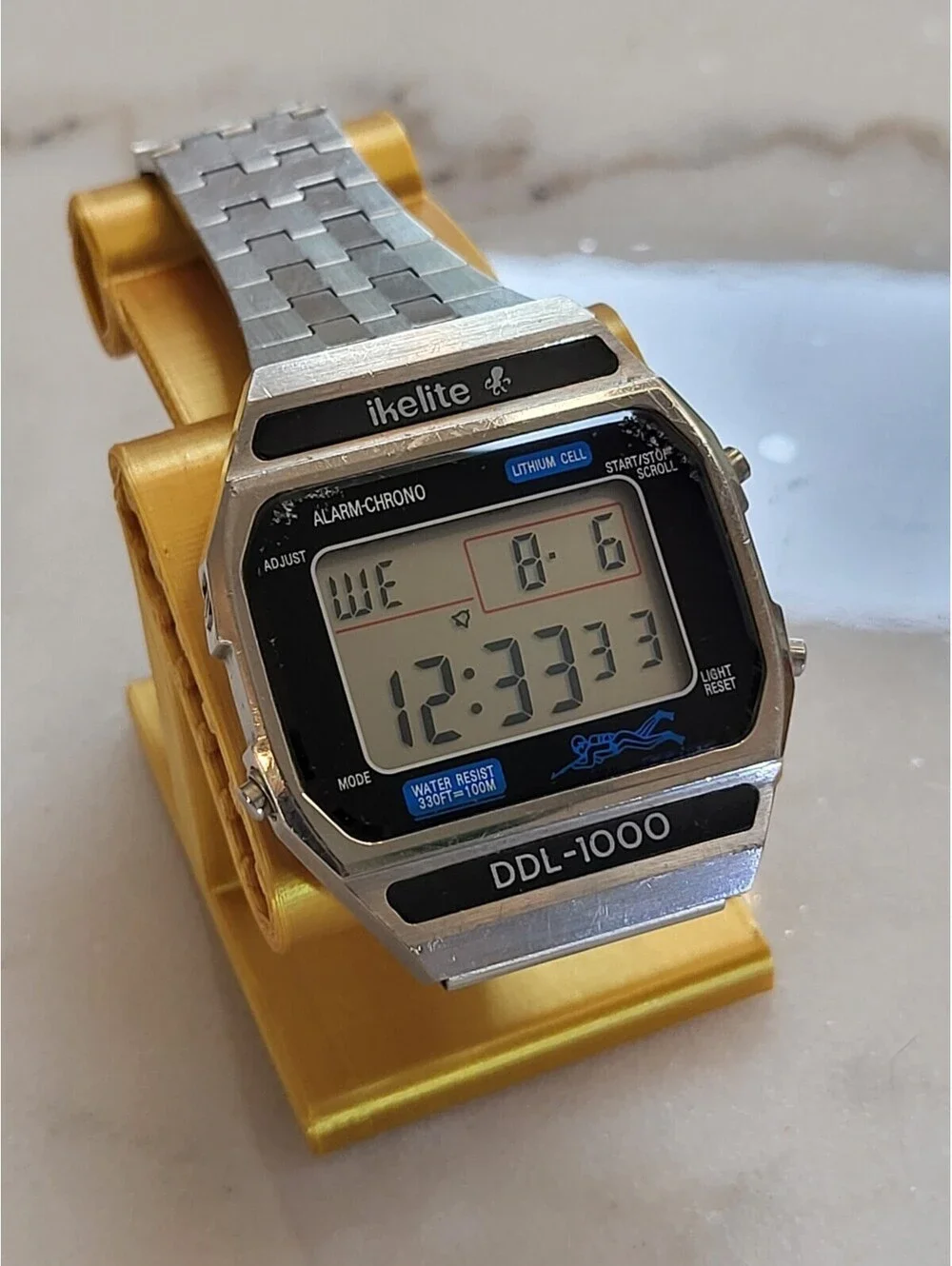 Vtg 1983 Ikelite DDL-1000 Digital Diver Mens Watch Working 38mm Fits Up To 8